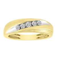 1/10ct. t.w. Diamond Men's Band in 10K Yellow Gold