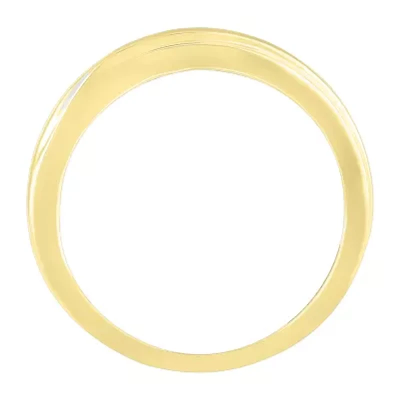 1/10ct. t.w. Diamond Men's Band in 10K Yellow Gold
