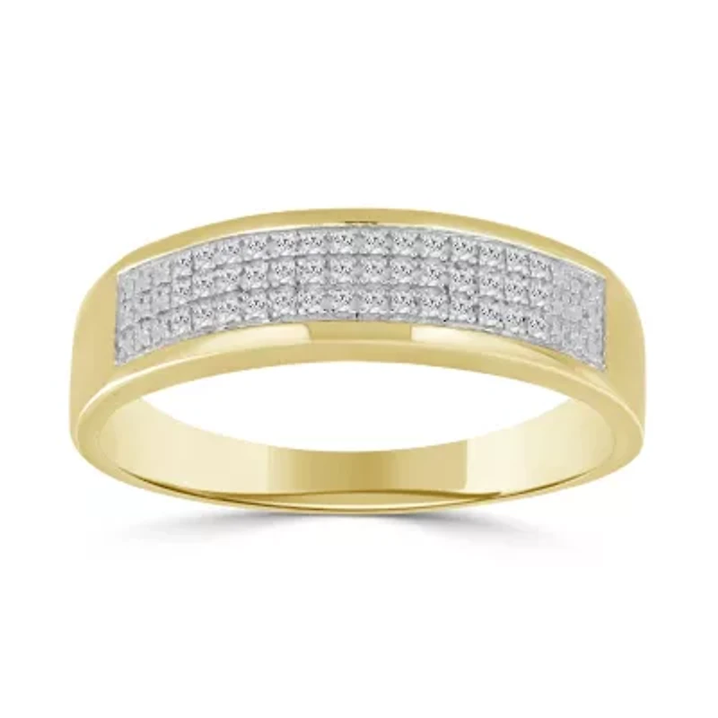 1/10ct. t.w. Diamond Men's Band in 10K Yellow Gold