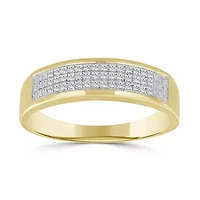 1/10ct. t.w. Diamond Men's Band in 10K Yellow Gold