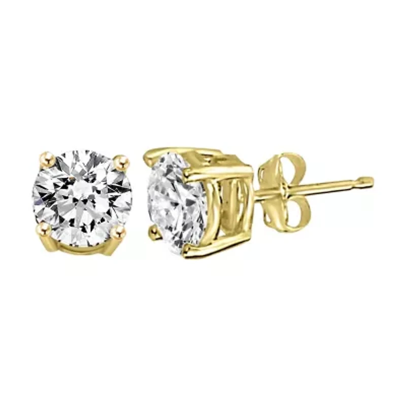 1/4ct. t.w. Solitaire Diamond Stud Earring in 10K Yellow Gold