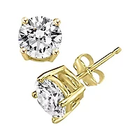 1/4ct. t.w. Solitaire Diamond Stud Earring in 10K Yellow Gold