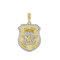 1/5ct. t.w. Diamond Army Men's Charm in 10K Yellow Gold
