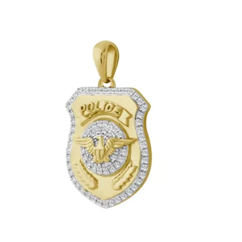 1/5ct. t.w. Diamond Army Men's Charm in 10K Yellow Gold