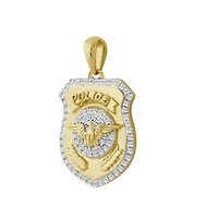 1/5ct. t.w. Diamond Army Men's Charm in 10K Yellow Gold