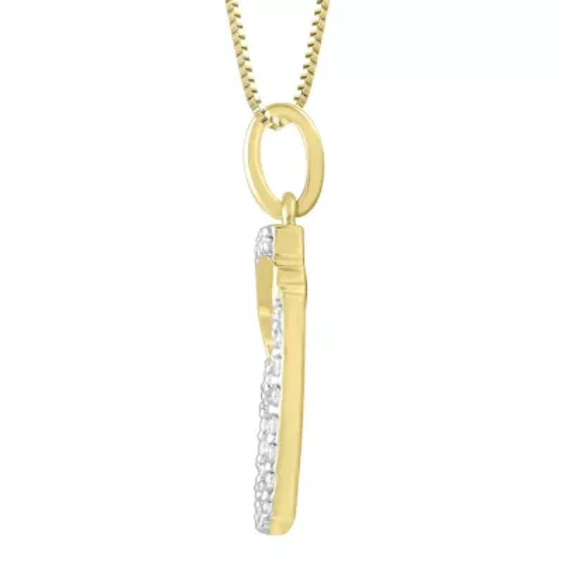 1/6ct. t.w. Diamond Heart Pendant Neckace in 10K Yellow Gold