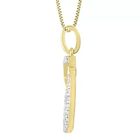 1/6ct. t.w. Diamond Heart Pendant Neckace in 10K Yellow Gold