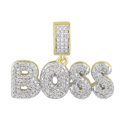 1/2ct. t.w. Diamond Boss Men's Charm in 10K Yellow Gold