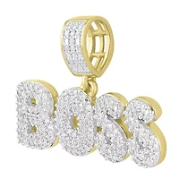 1/2ct. t.w. Diamond Boss Men's Charm in 10K Yellow Gold