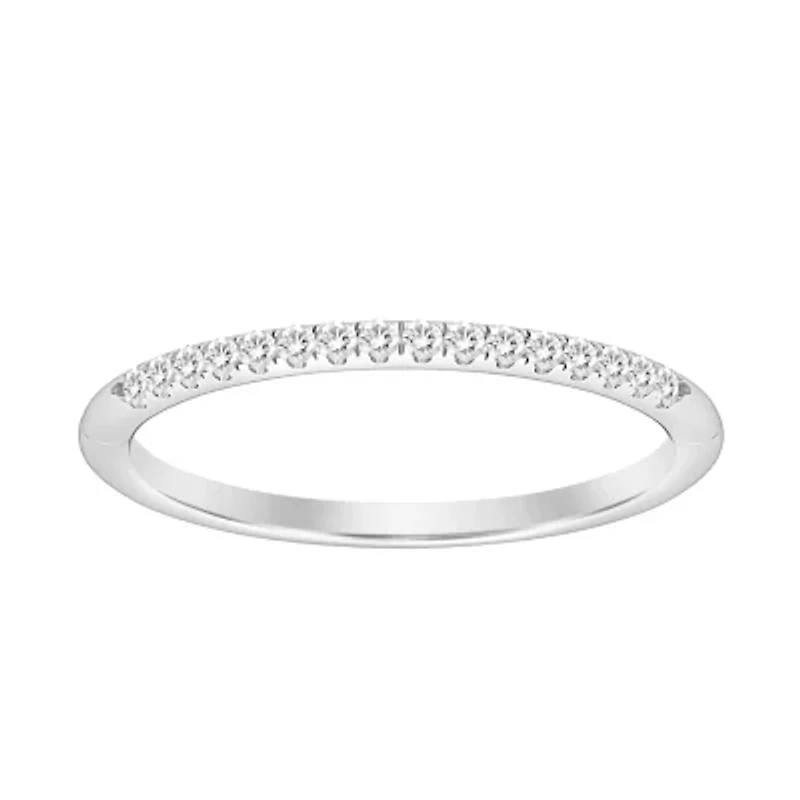 10K White Gold 1/10ct Round Diamond Ladies Band