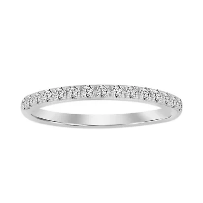 14K White Gold 1/4ct Round Diamond Ladies Band