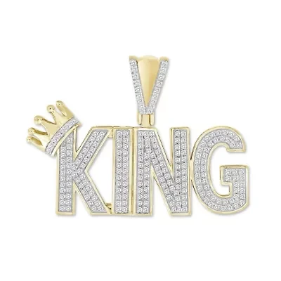 1/2ct. t.w. Diamond King Men's Charm in 10K Yellow Gold