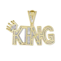 1/2ct. t.w. Diamond King Men's Charm in 10K Yellow Gold