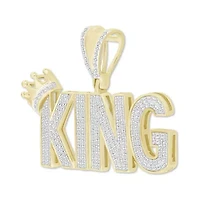 1/2ct. t.w. Diamond King Men's Charm in 10K Yellow Gold