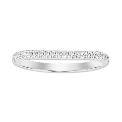 14K White Gold 1/4ct Round Diamond Ladies Band