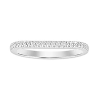 14K White Gold 1/4ct Round Diamond Ladies Band
