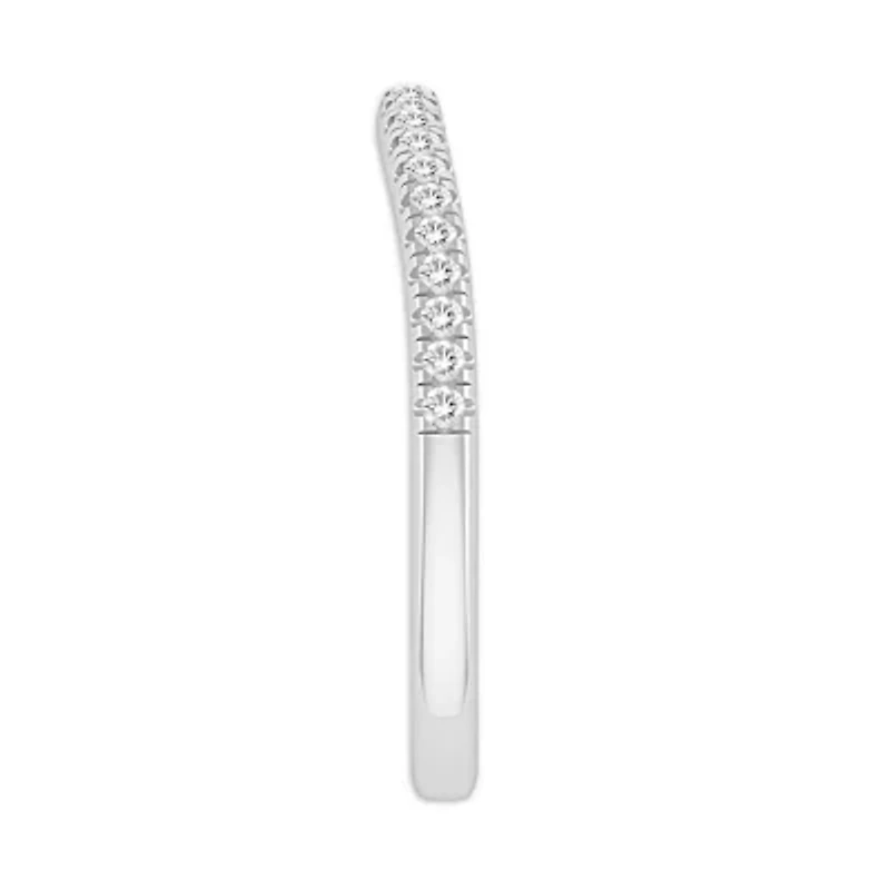 14K White Gold 1/5ct Round Diamond Ladies Band