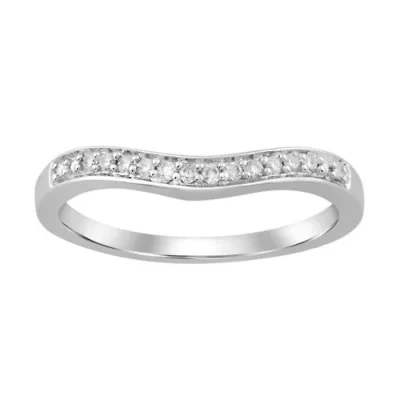 10K White Gold 0.08ct Round Diamond Ladies Band
