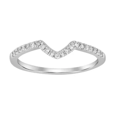 10K White Gold 0.16ct Round Diamond Ladies Band