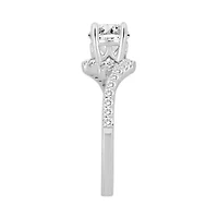 14K White Gold 1 ct Round Diamond Ladies Ring