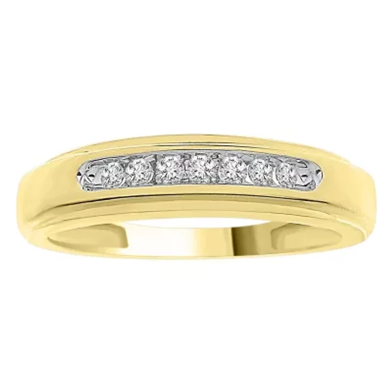 1/6ct. t.w. Diamond Men's Band in 10K Yellow Gold