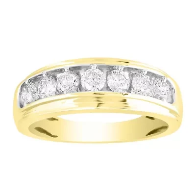 1ct. t.w. Diamond Men's Band in 10K Yellow Gold