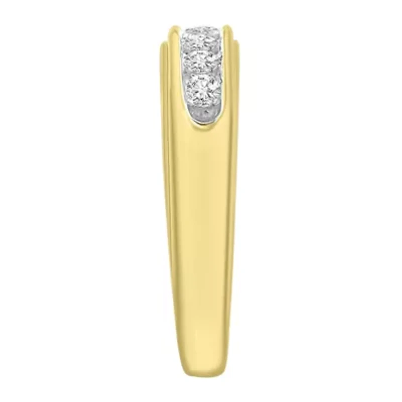 1/2ct. t.w. Diamond Men's Band in 10K Yellow Gold