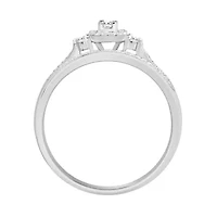 10K White Gold 1/4ct Round Diamond Ladies Ring