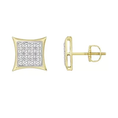 1/10ct. t.w. Kite Shape Diamond Stud Earring in 10K Yellow Gold