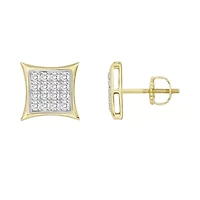 1/10ct. t.w. Kite Shape Diamond Stud Earring in 10K Yellow Gold
