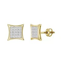1/10ct. t.w. Kite Shape Diamond Stud Earring in 10K Yellow Gold