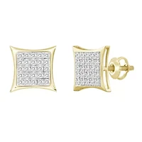 1/6ct. t.w. Kite Shape Diamond Stud Earring in 10K Yellow Gold