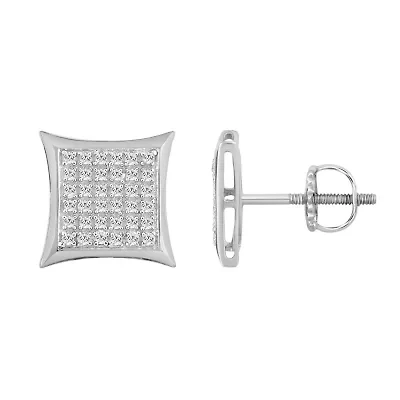 1/4ct. t.w. Kite Shape Diamond Stud Earring in Sterling Silver
