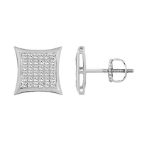 1/4ct. t.w. Kite Shape Diamond Stud Earring in Sterling Silver