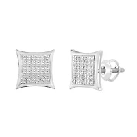 1/4ct. t.w. Kite Shape Diamond Stud Earring in Sterling Silver