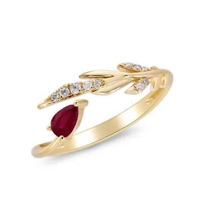Ruby Ring 14K Yellow Gold