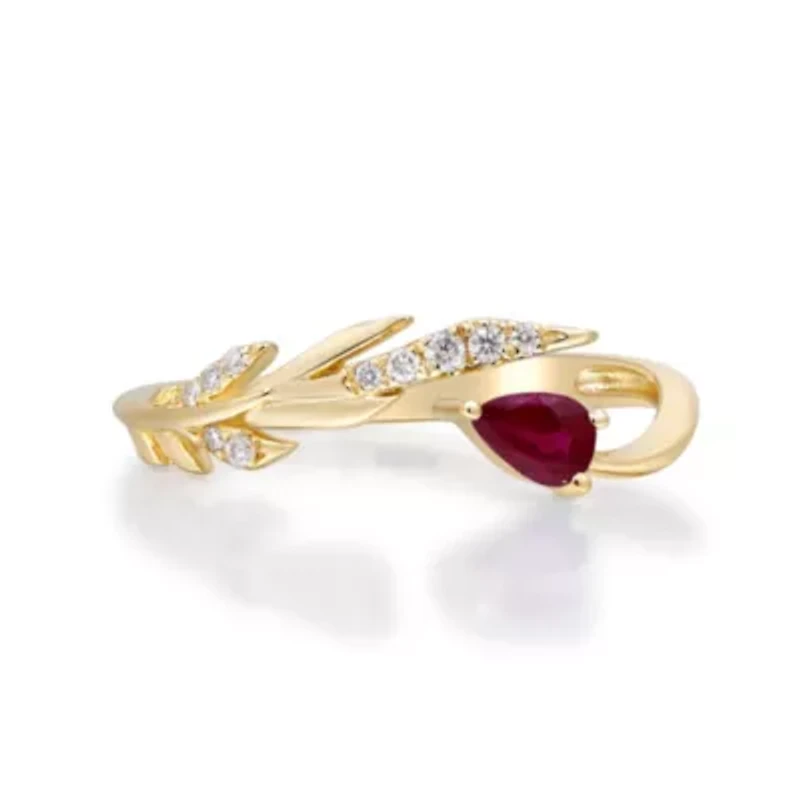 Ruby Ring 14K Yellow Gold