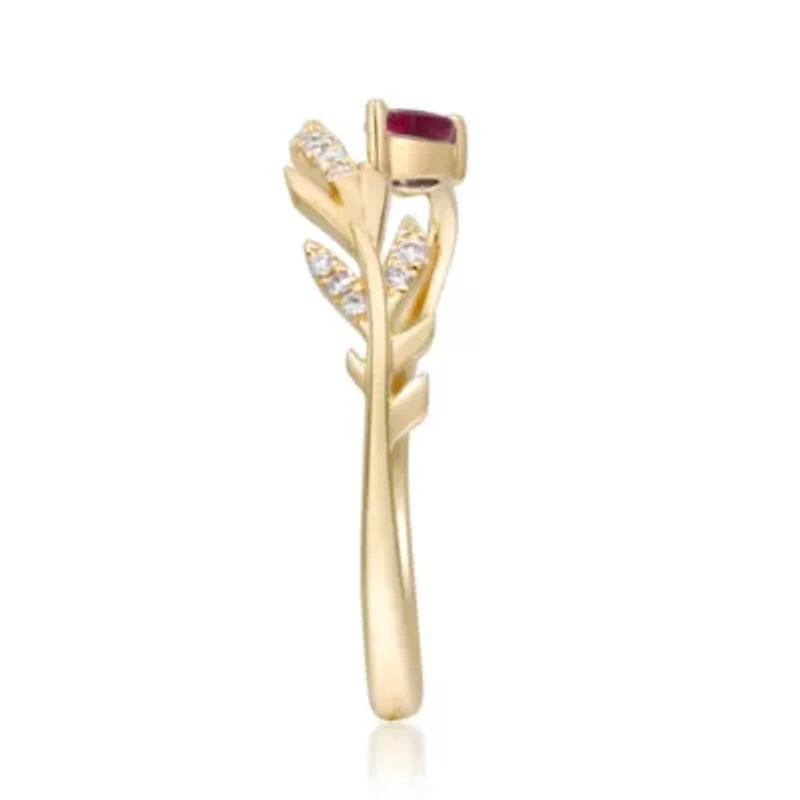 Ruby Ring 14K Yellow Gold
