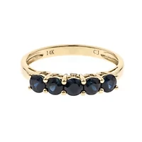 Blue Sapphire Ring 14K Yellow Gold