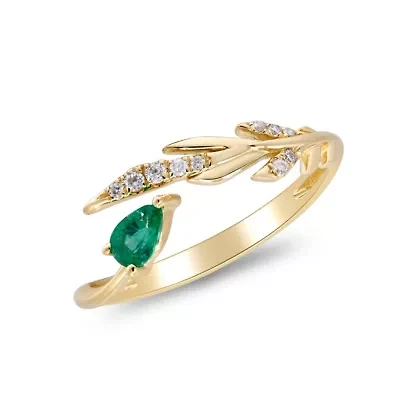 Emerald Ring 14K Yellow Gold