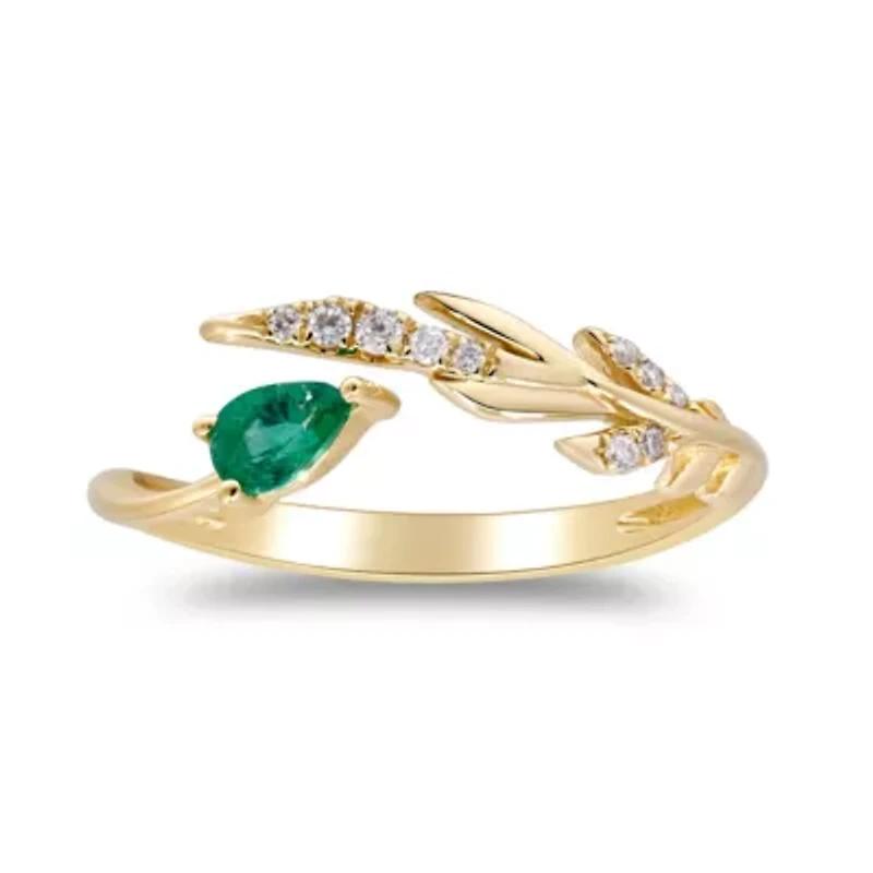 Emerald Ring 14K Yellow Gold