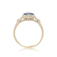 London Blue Topaz Ring 14K Yellow Gold
