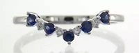 Blue Sapphire Ring 10K White Gold
