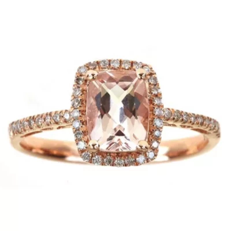 Morganite Ring 10K Rose Gold