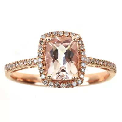 Morganite Ring 10K Rose Gold