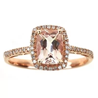 Morganite Ring 10K Rose Gold