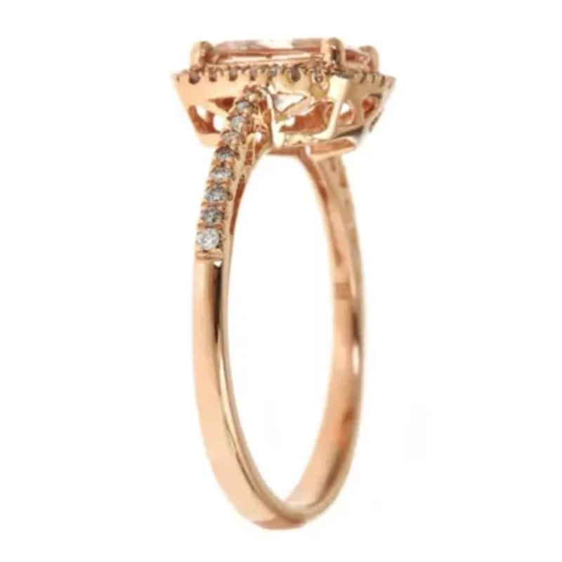 Morganite Ring 10K Rose Gold