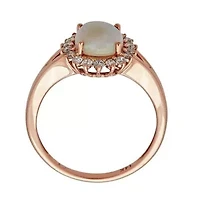 Ethiopian Opal Ring 14K Rose Gold