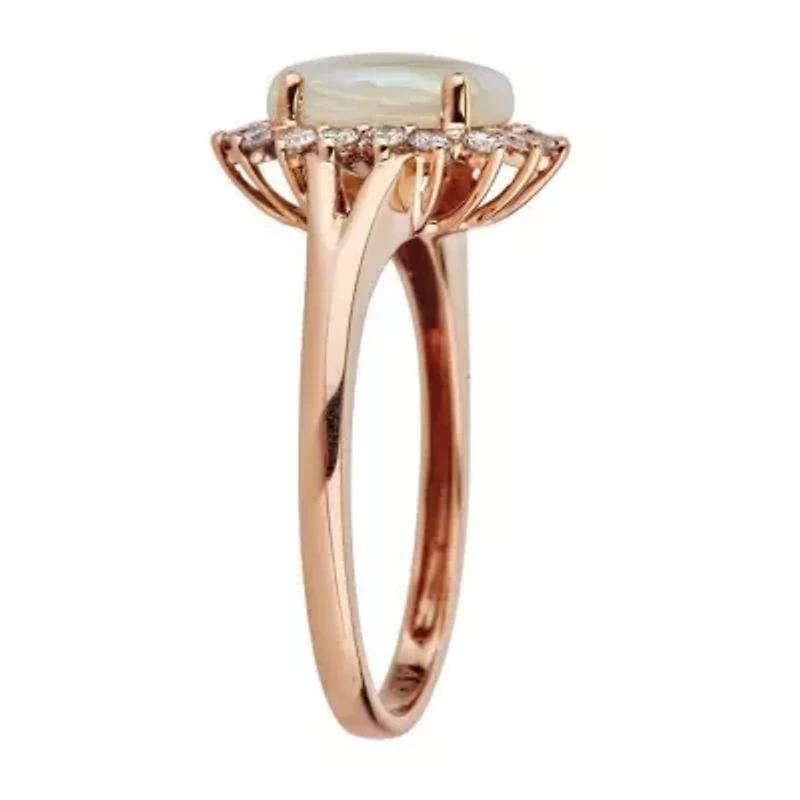 Ethiopian Opal Ring 14K Rose Gold