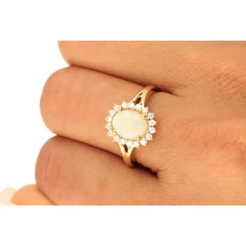 Ethiopian Opal Ring 14K Rose Gold